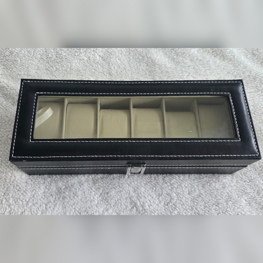 Black Leather Watch Box